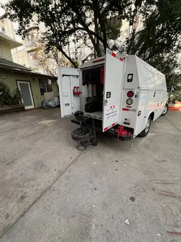 Magnet Plumbing service vehicle on-site for Faucet Repair in Naples Manor